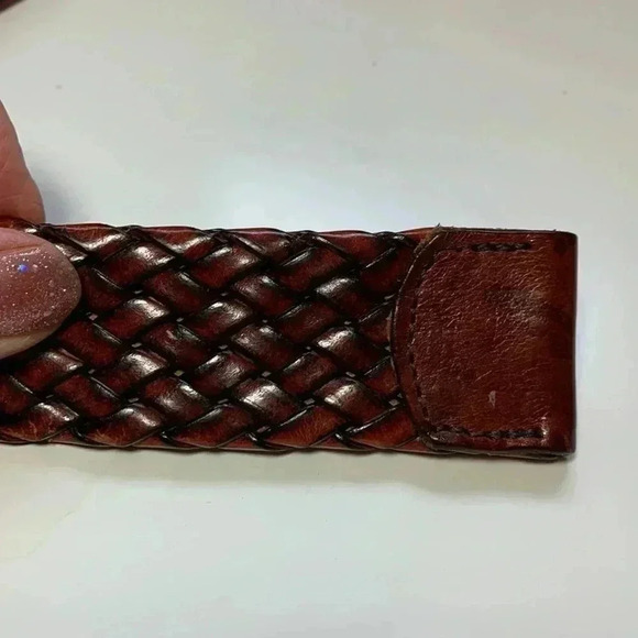 National Geographic  100% leather belt from 2008, reddish brown, silver buckle - Picture 4 of 9